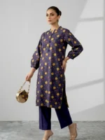 Midnight Bloom – 2-Piece Printed Summer Suit - Image 3