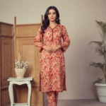 Floral Rust – Summer 2-Piece Printed Suit