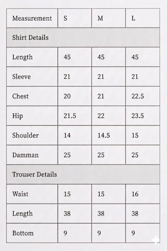 size guide